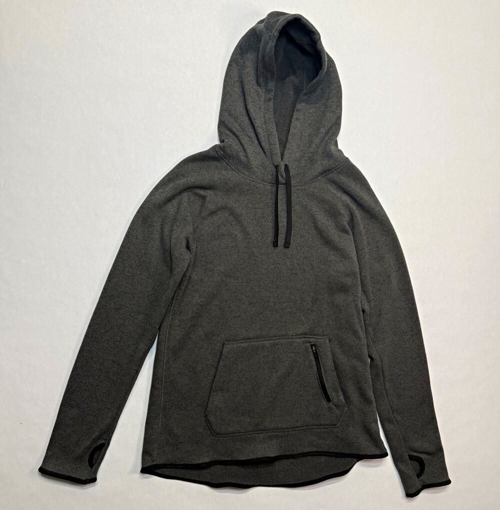 Reebok Men's Gray Fleece Pullover Hoodie Drawstring Kangaroo Pocket Size L